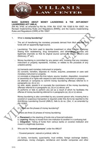 covered transactions amla|R.A. 9160 .
